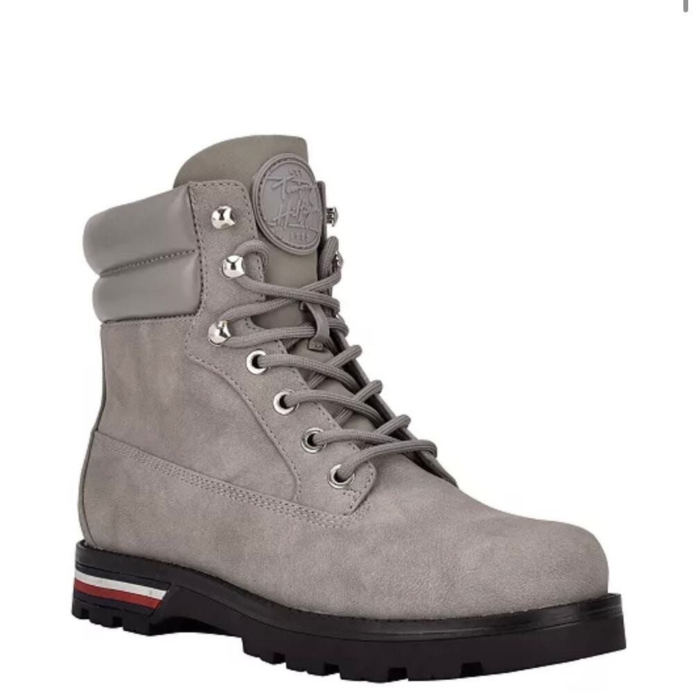 Tommy Hilfiger Women’s Melise Lug Sole Lace Up Hikers size 5 M gray boots​